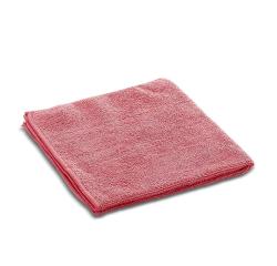 Салфетка микроволоконная, для сухой и влажной уборки, 40х40 см, красная